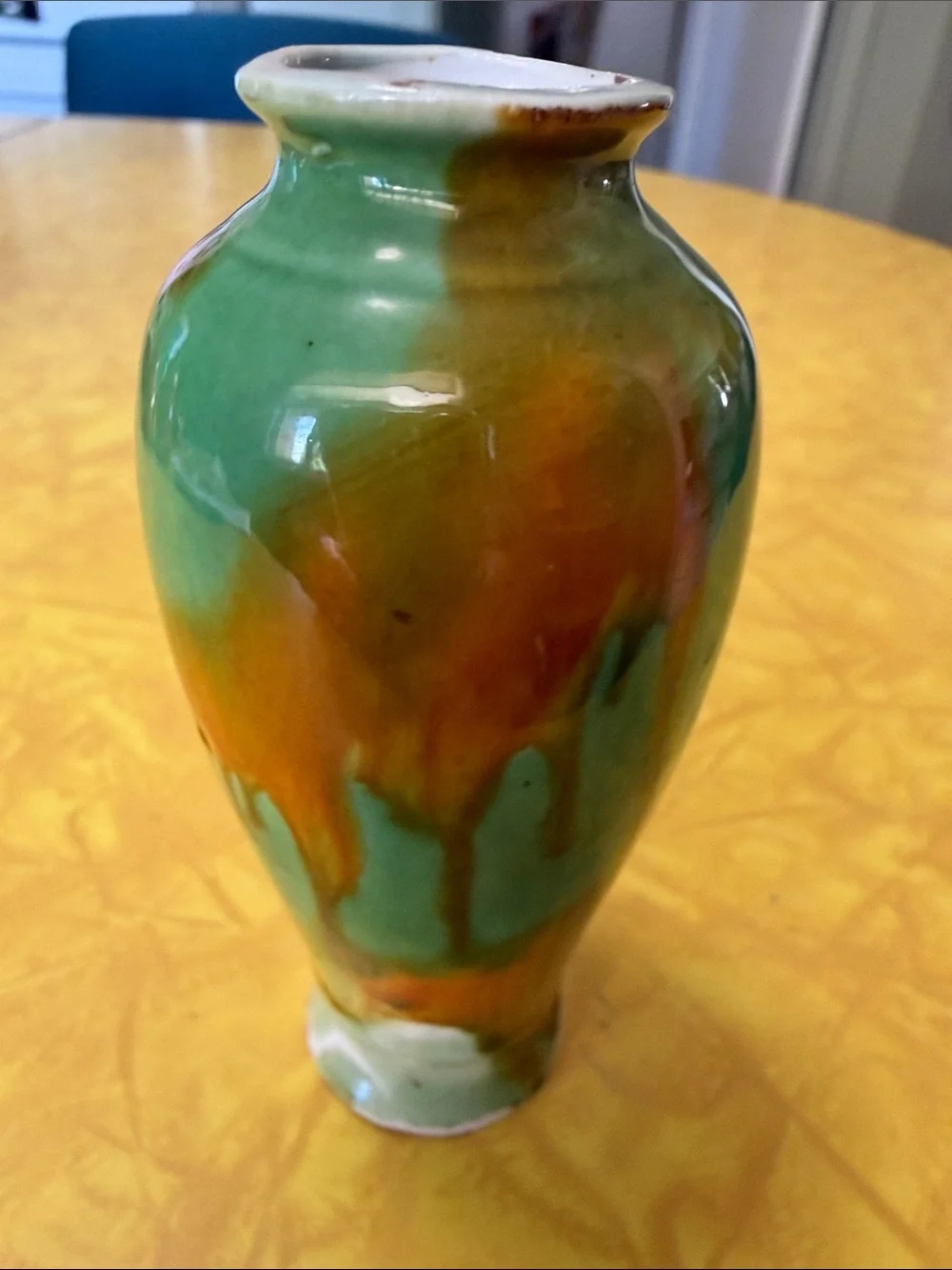 Vintage Ceramic Drip Bud Vase